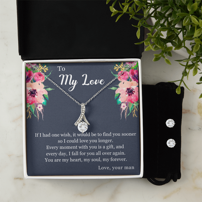 Alluring Beauty Jewelry Set | Elegant Necklace & Earrings Gift for Her